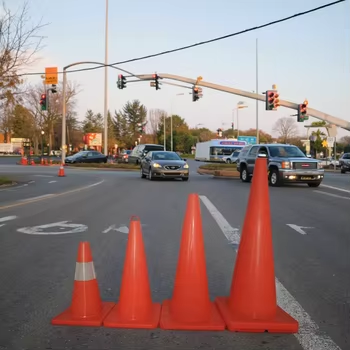 Full Orange PVC Traffic Cone