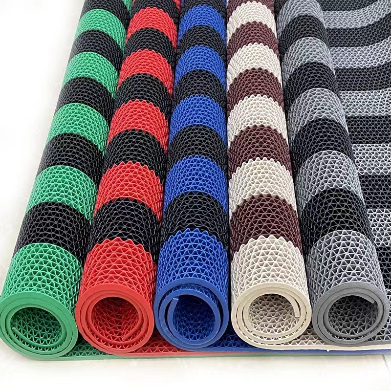 Dual Colors PVC Anti-Slip Floor Mat Roll
