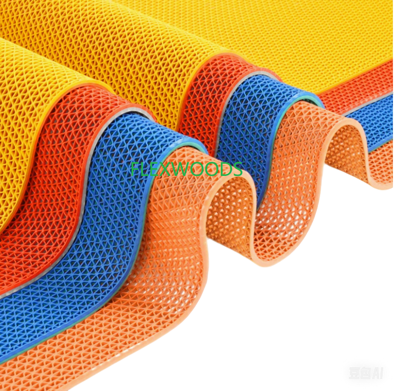 Two Colors PVC Anti-Slip Floor Mat Roll