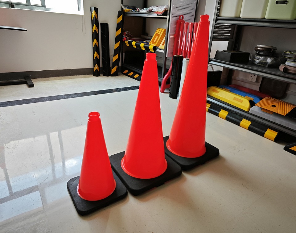 Black Base PVC Traffic Cone
